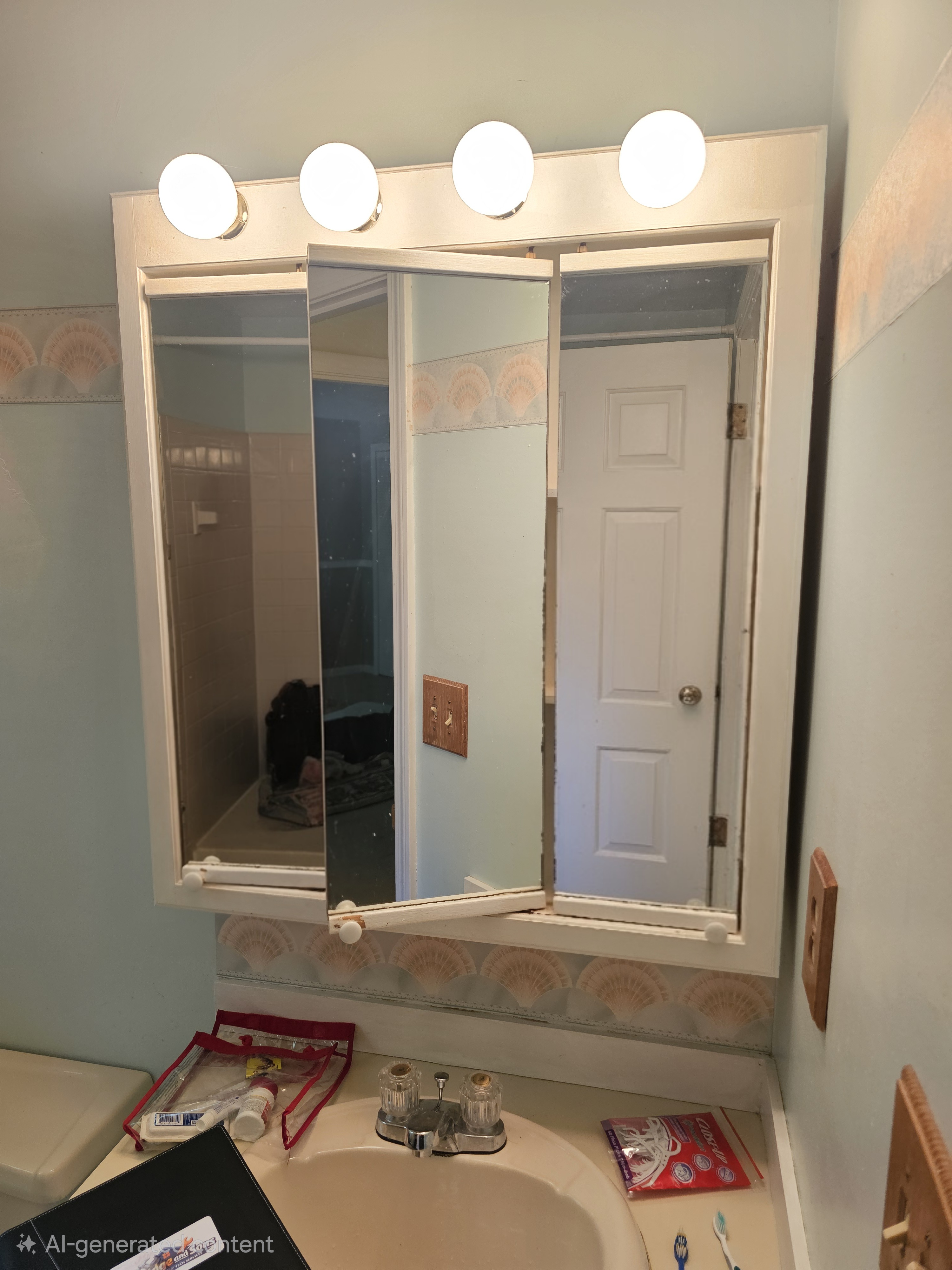 Medicine cabinet before replacement