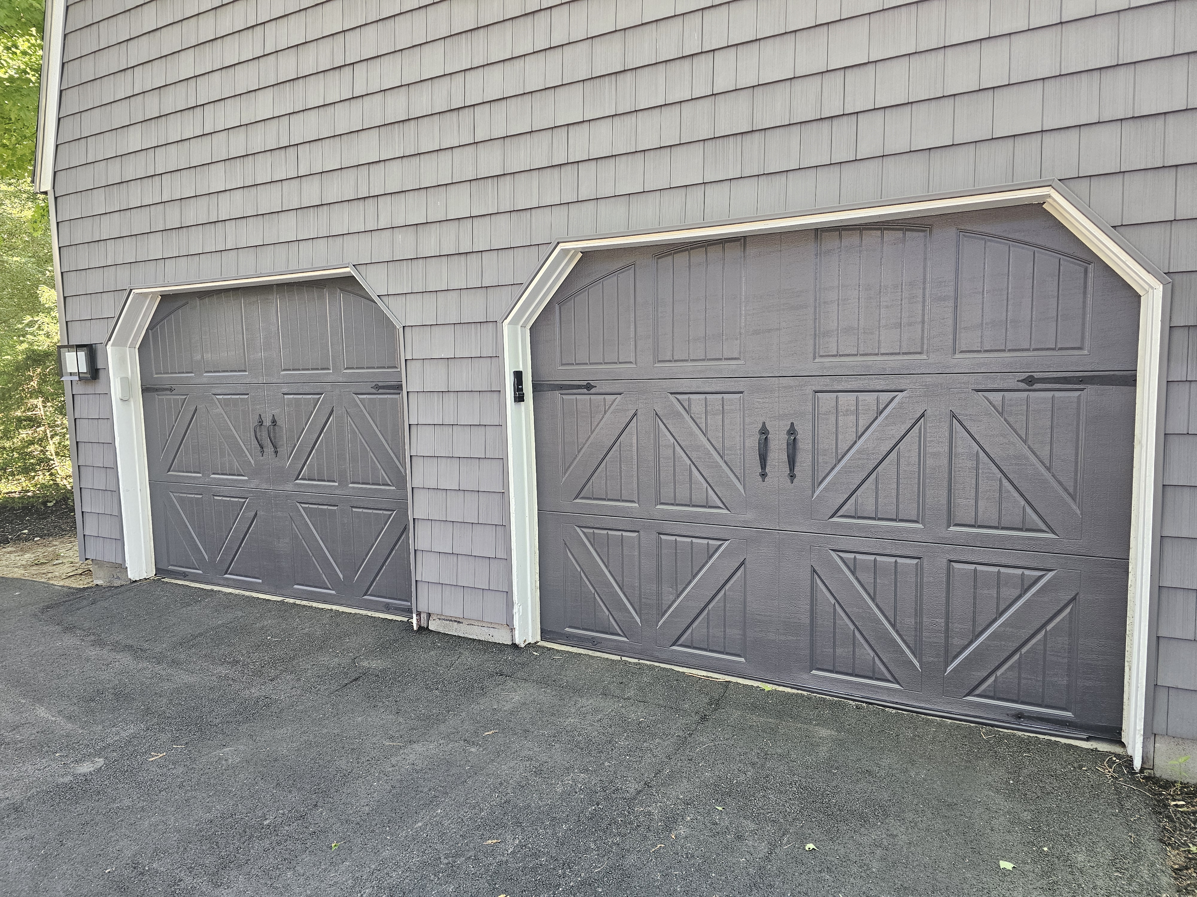 Garage doors after painting