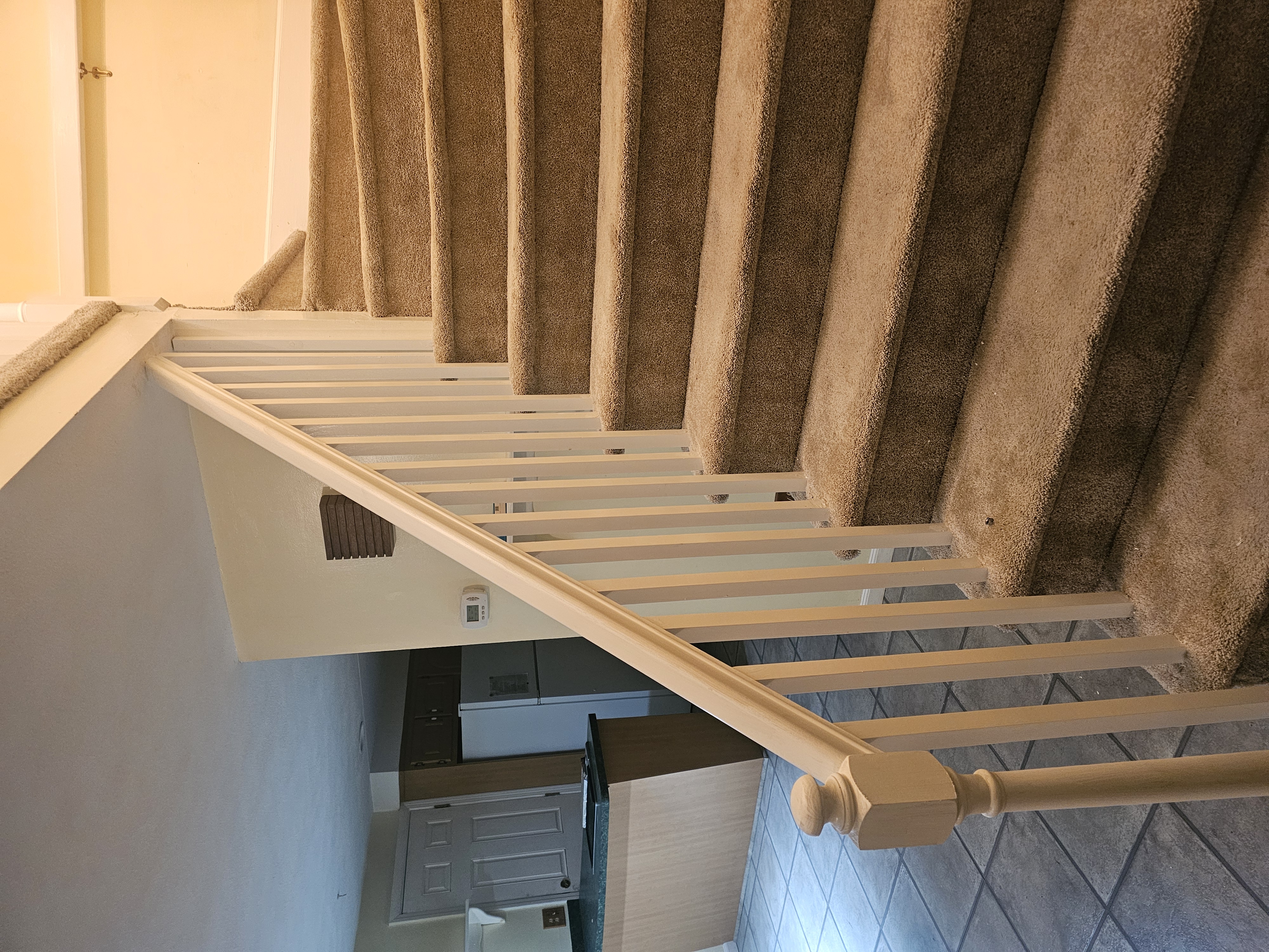Stair railing after replacement